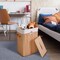 Natural Wicker Laundry Hamper With Removable Liner And PU Leather Handles 72L